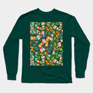 Fruits and Floral Pattern Long Sleeve T-Shirt